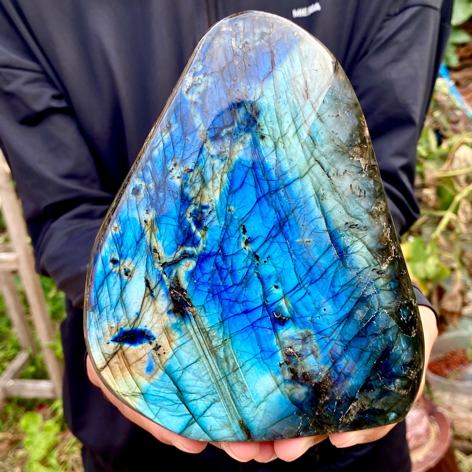3.2LB Natural Gorgeous Labradorite Quartz Crystal Stone Specimen Healing