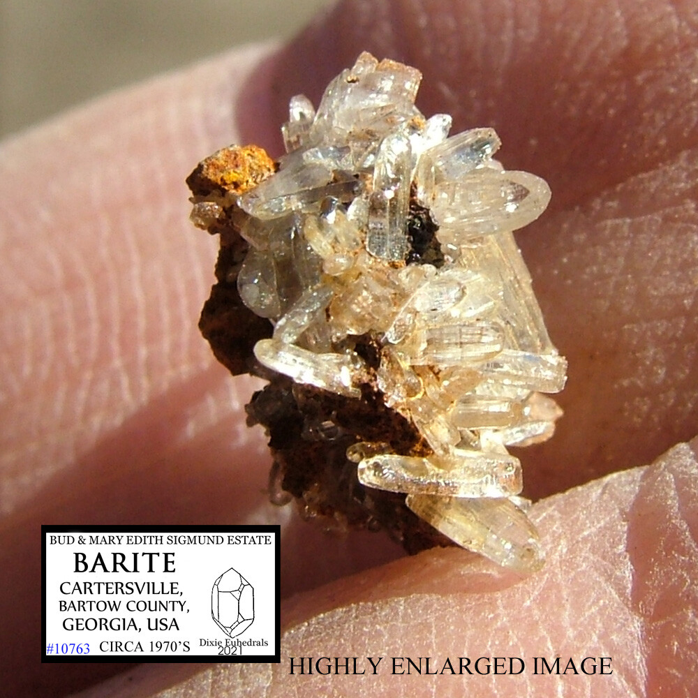 11mm ODD HABIT GEORGIA BARITE CRYSTAL CARTERSVILLE 1970 MICROMOUNT MICRO #10763