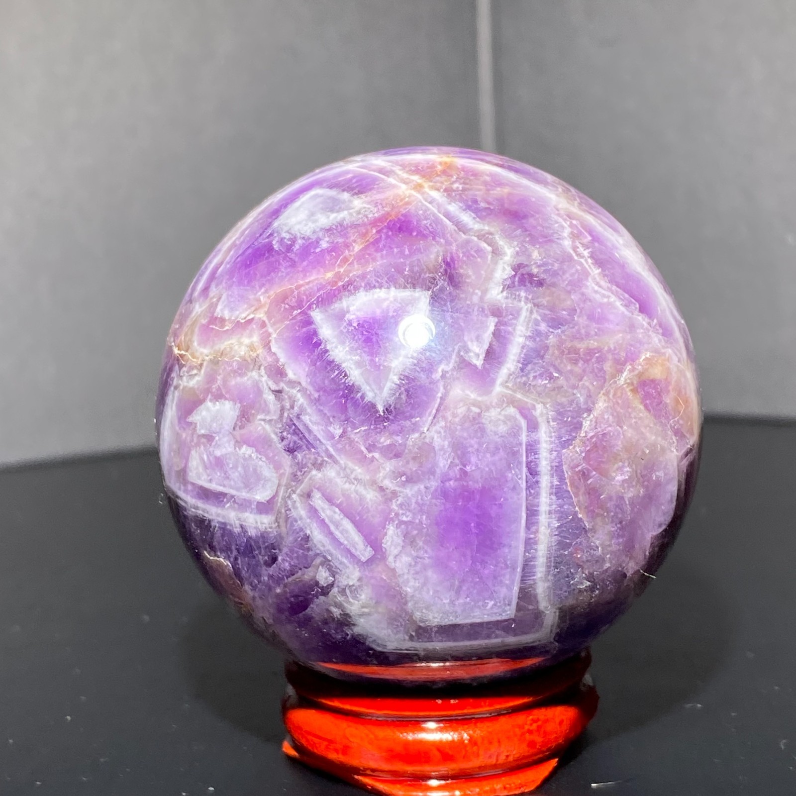 290G Natural Dreamy Amethyst ball Quartz crystal Sphere Crystal Reiki Healing