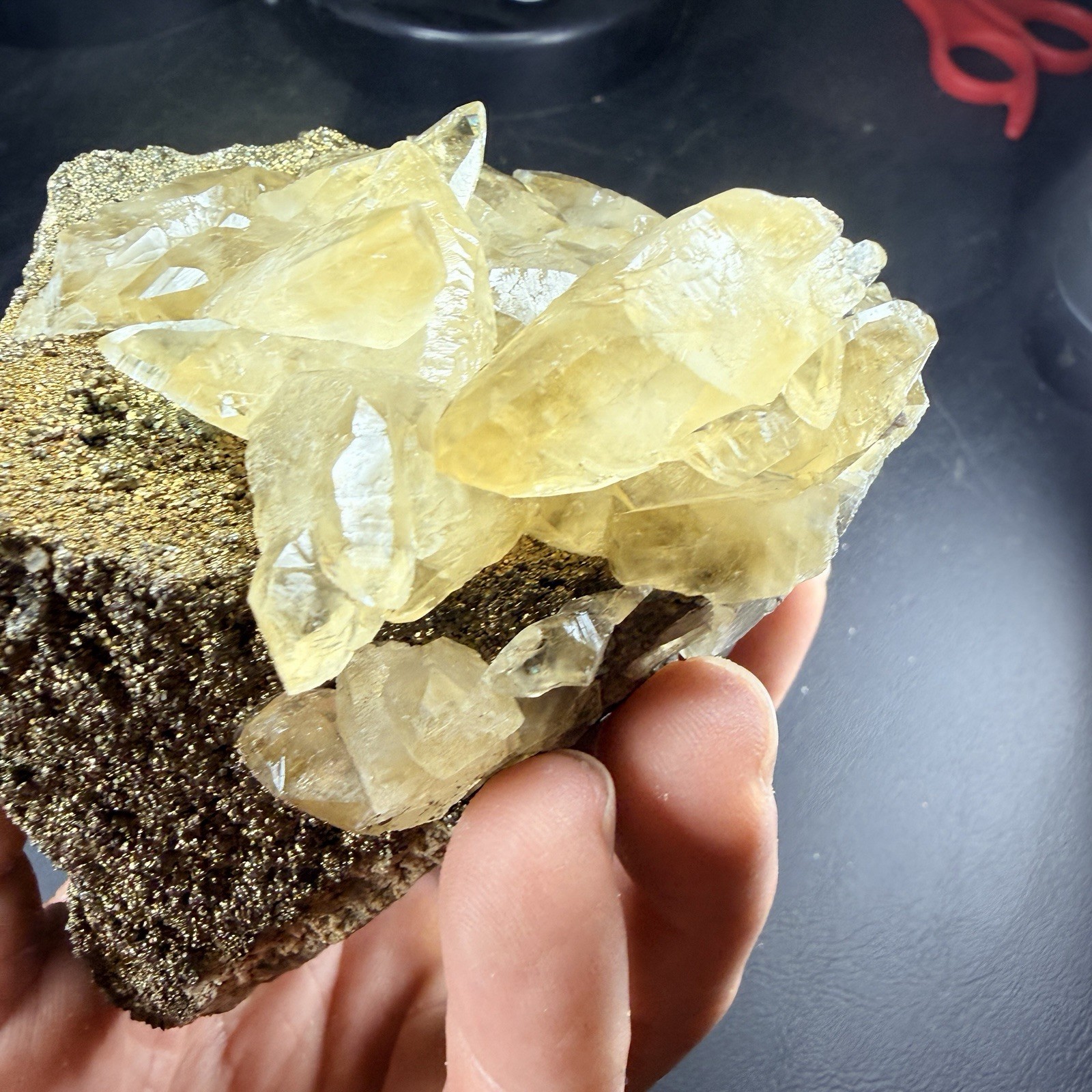 Calcite Crystals Iridescent Chalcopyrite on Matrix / Missouri *Video