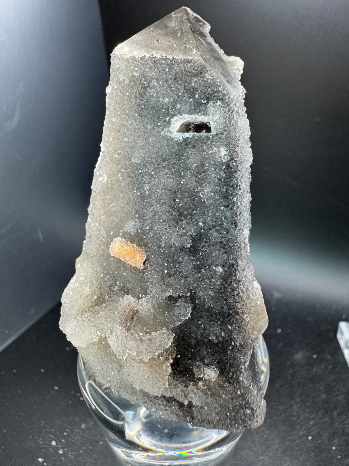 6335 Druzy Black Sphalerite Tower China 150g