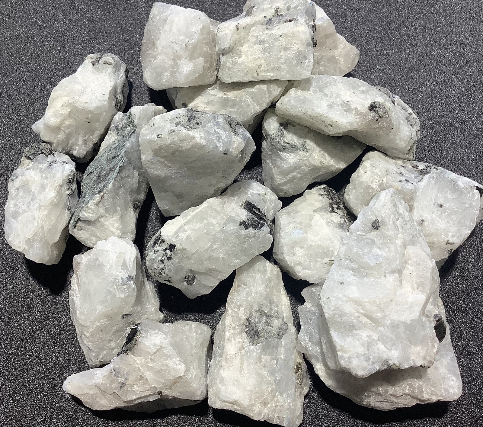 Bulk Wholesale Lot 1 LB Rainbow Moonstone Rough Raw Natural Gemstones Crystals