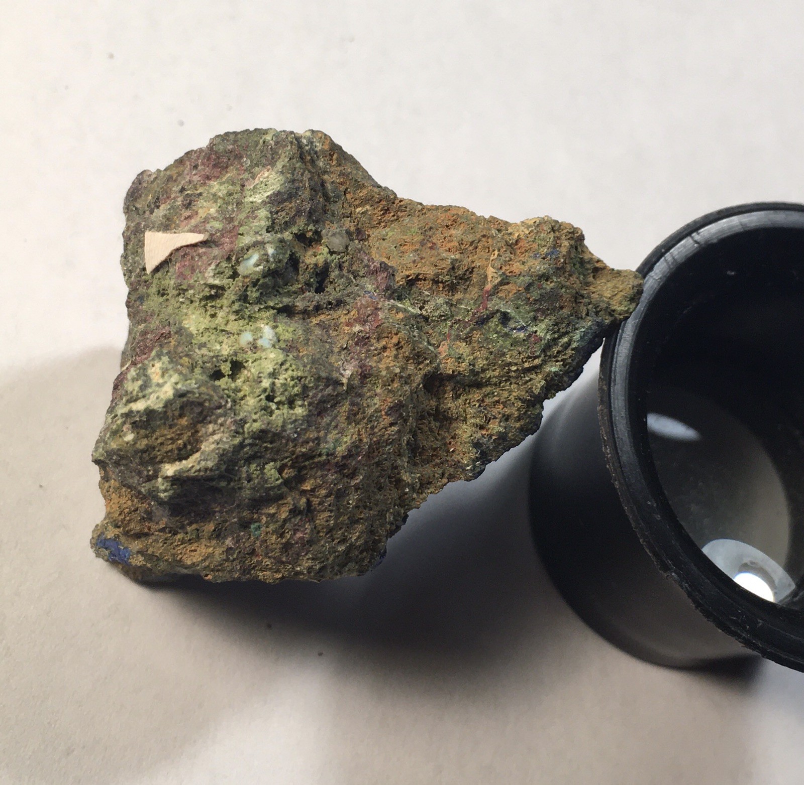Azurite w/ Minor Dundasite, Laurium, Greece