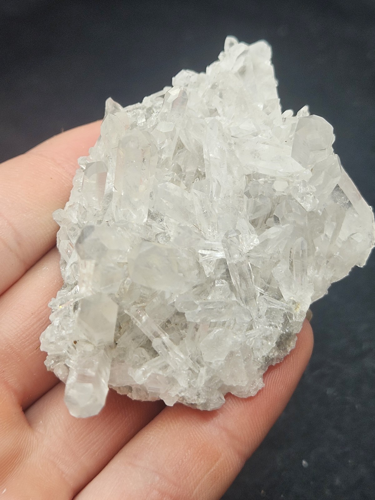 Natural Arkansas Clear Quartz Crystal Cluster Raw Mineral Specimen Rock