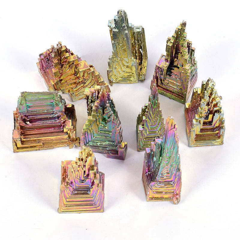 Natural Aura Titanium Bismuth Gemstone Rainbow Quartz Crystal Specimens Healing
