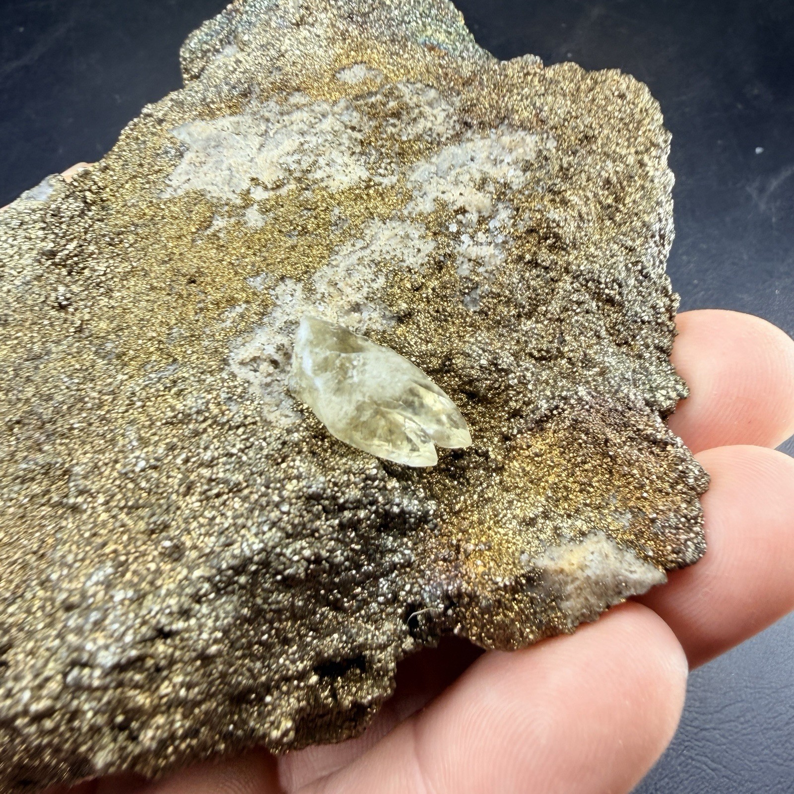 Iridescent Chalcopyrite Calcite Crystals on Matrix / Missouri *Video