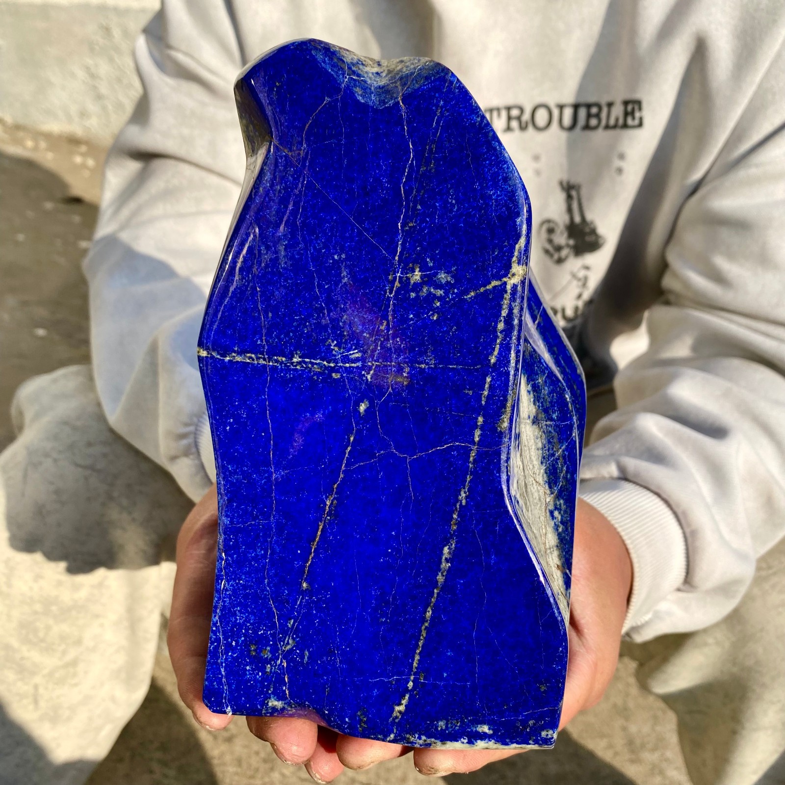 7.3LB Natural Stone Lapis Lazuli Freeform Polished Crystal Mineral Specimen