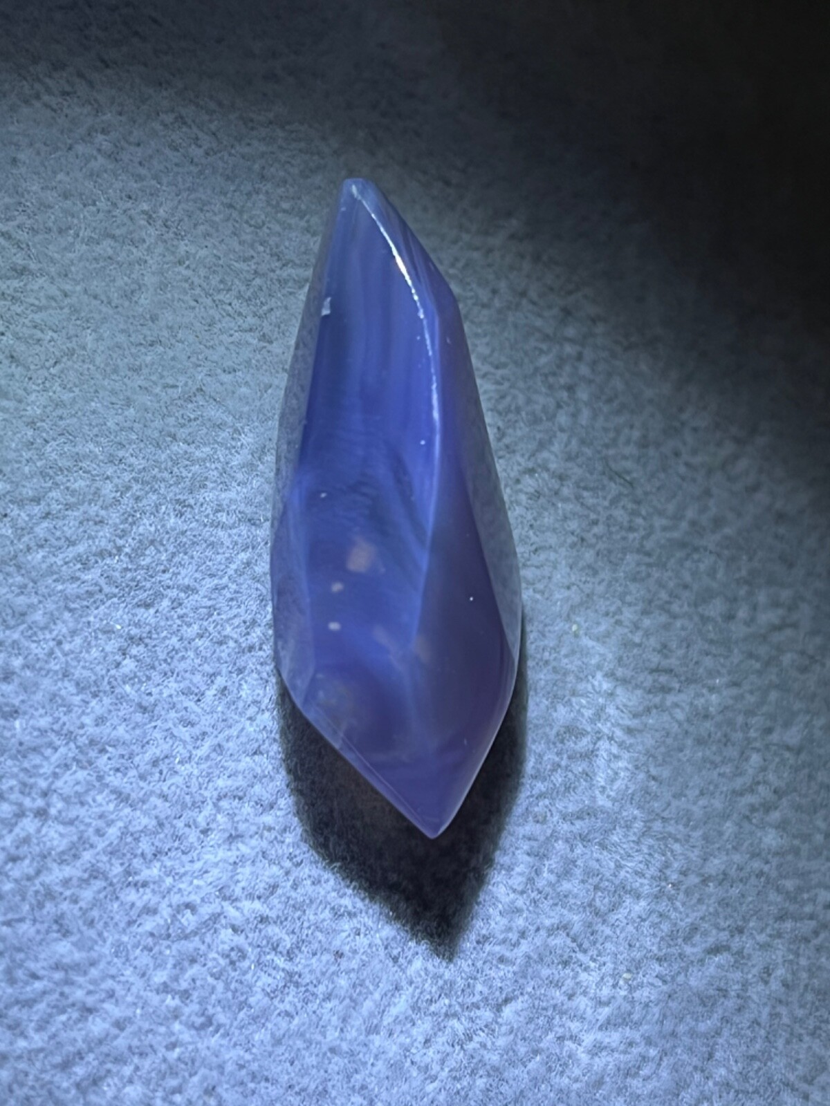Purple chalcedony 43.55 ct Unique Handmade polished crystal. origin Indonesia