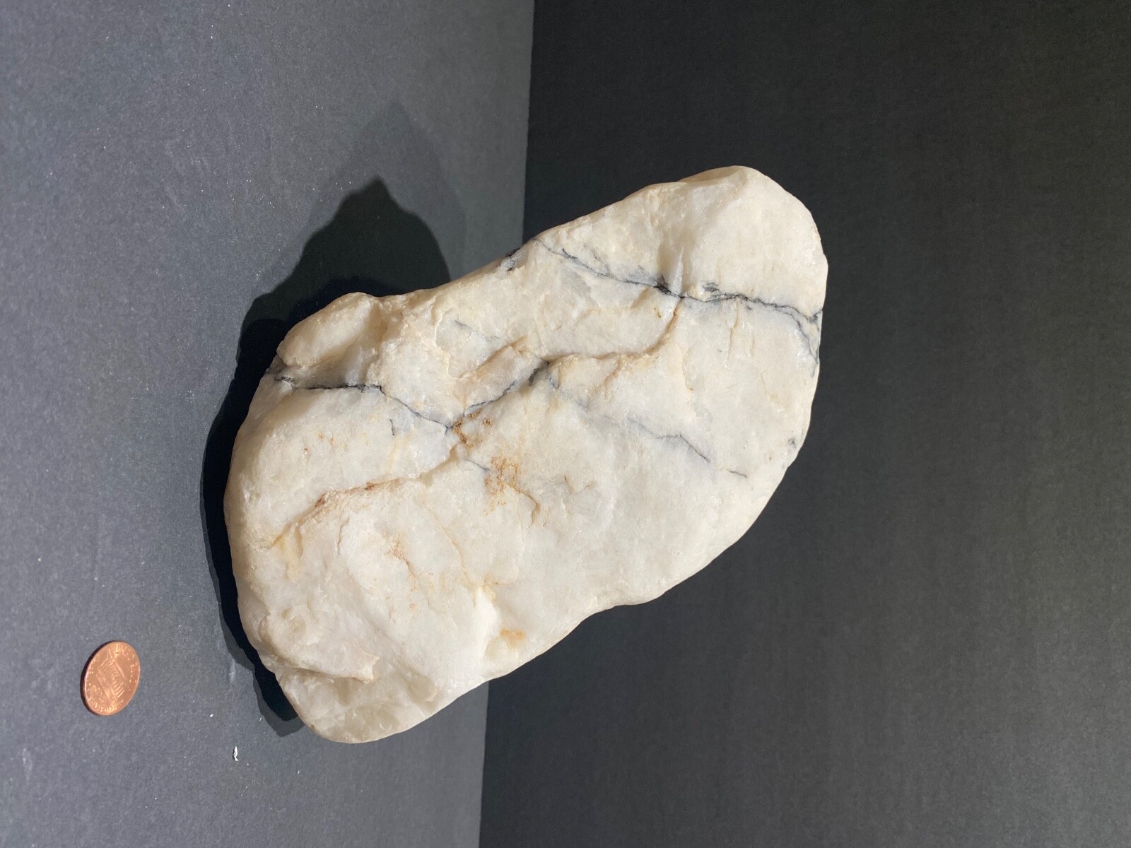 Milky Quartz 10 LB 9.3 Inches (Length) W/ Two Black Lines
