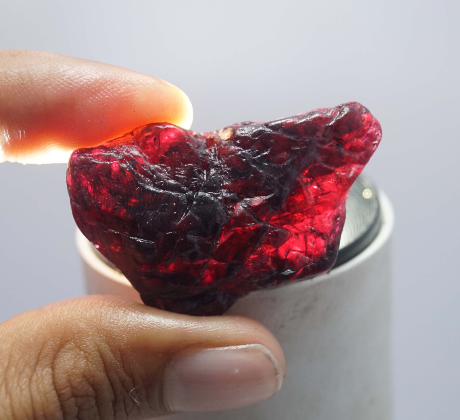 155.65Ct EGL Certified Burmese Natural Crystal Red Ruby Rough Untreated Gemstone