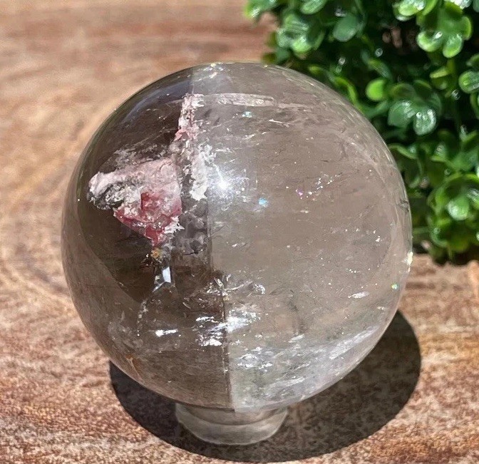 Bicolor Garden Quartz Sphere with Smoky Quartz Rare Collectors Crystal Gemstone