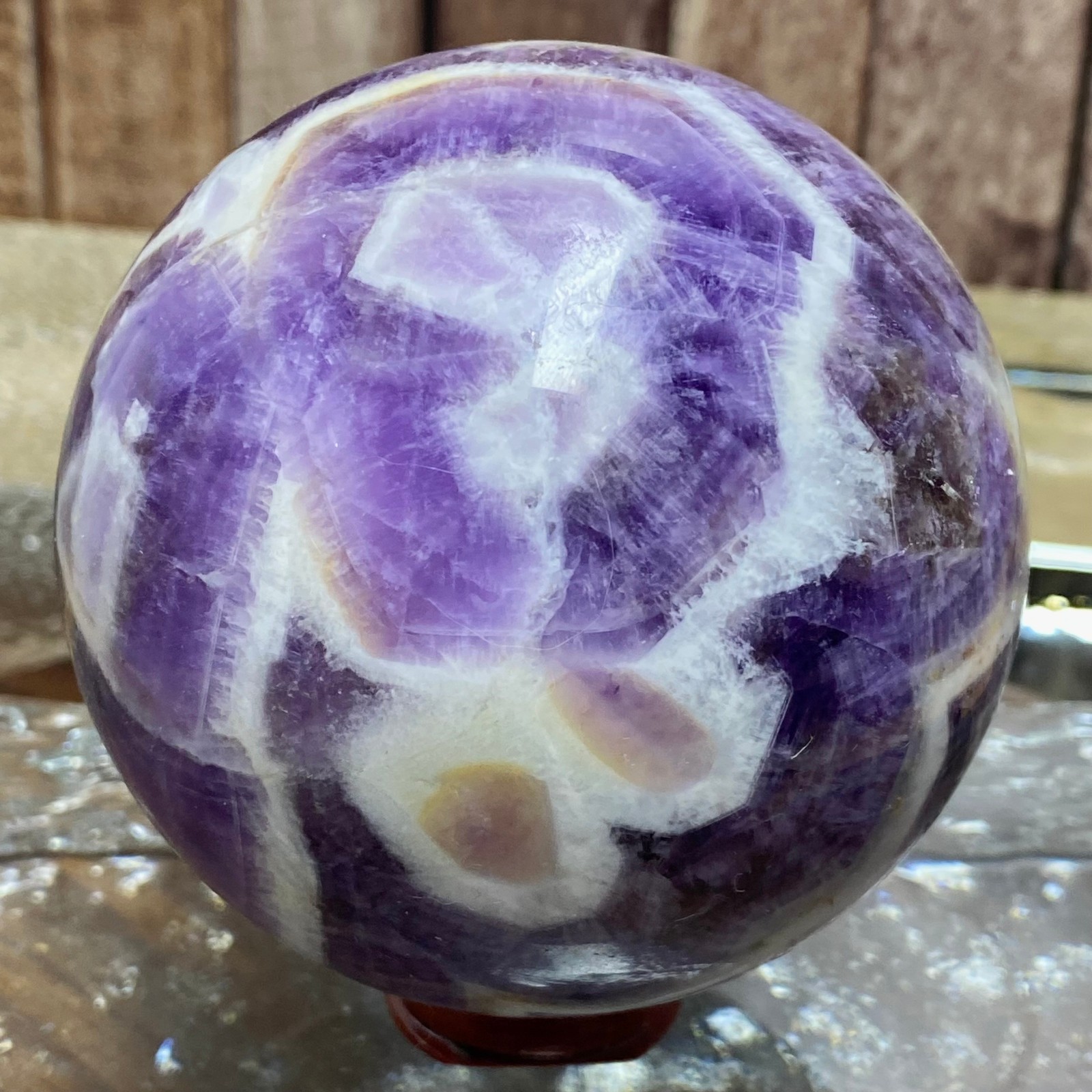 Natural Amethyst Crystal Ball Sphere Stone Reiki Chakra Meditation Decor 801 g