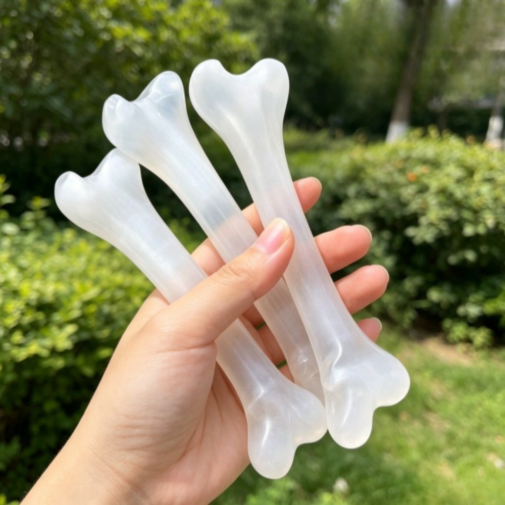 Gypsum Carved Skeleton Bone Halloween Spooky Gothic Home Party Decor Gift 2pcs