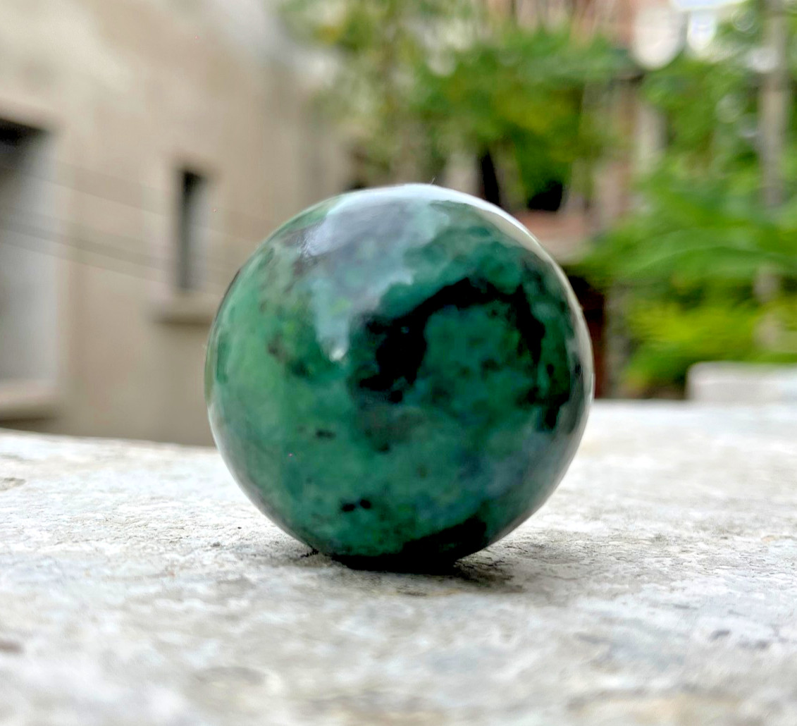 Rare Natural Green Emerald Sphere 85g 39mm Premium Collector Crystal