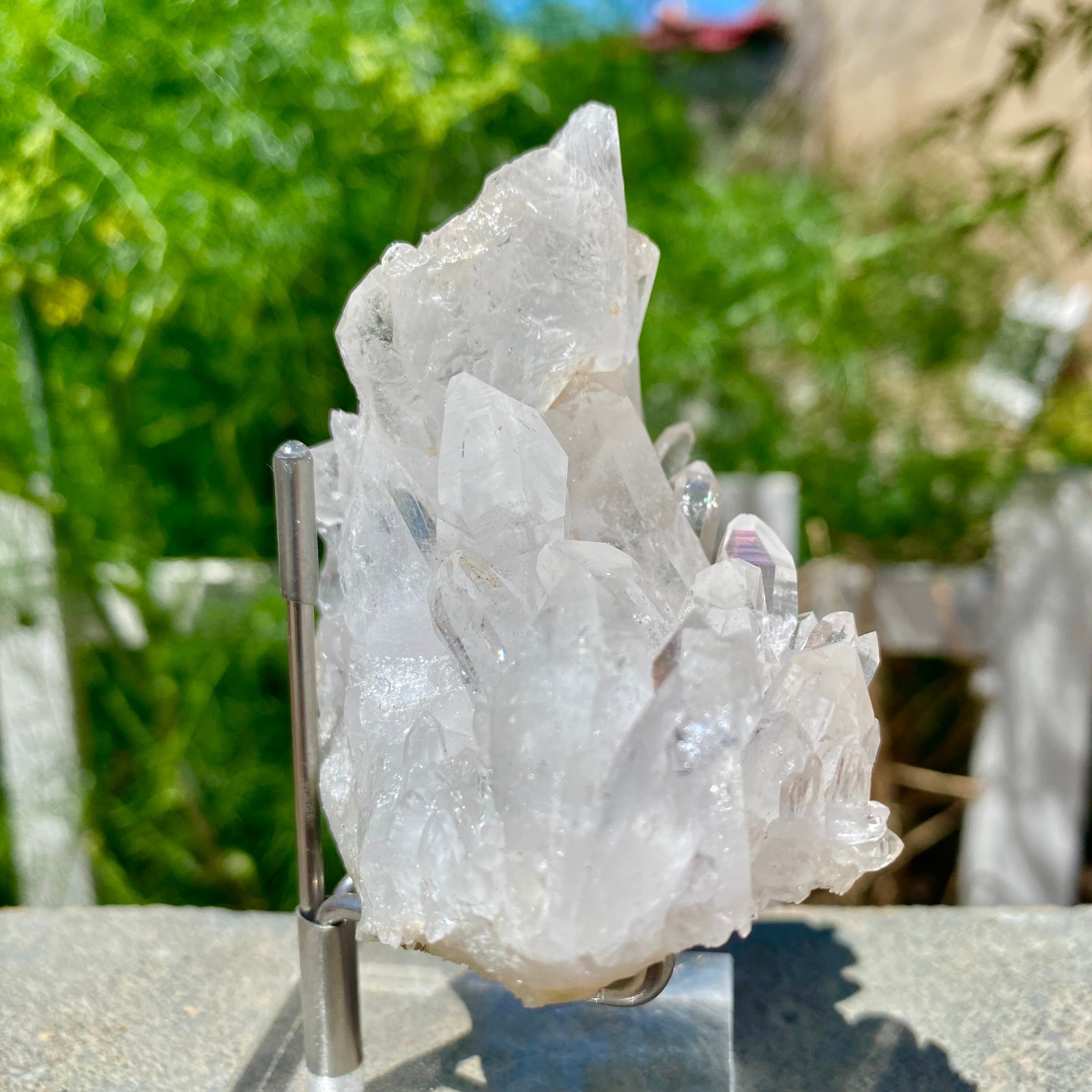 169G Natural rare white water crystal cluster backbone mineral specimen