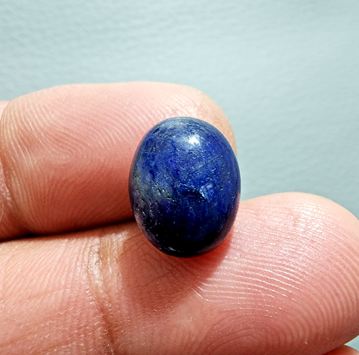 9.78ct AAA+ Madagascar Blue Sapphire Oval Cabochon Loose Gemstone Jewelry Ring