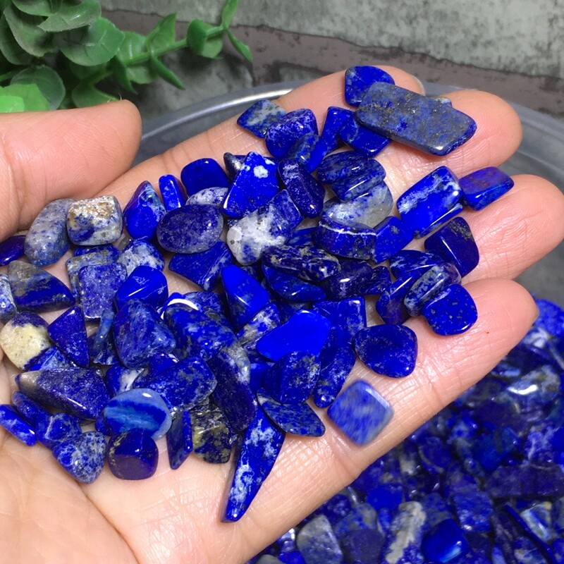 200g Rare Natural Lapis Lazuli Polished Stones Crystal Healing 6-14mm