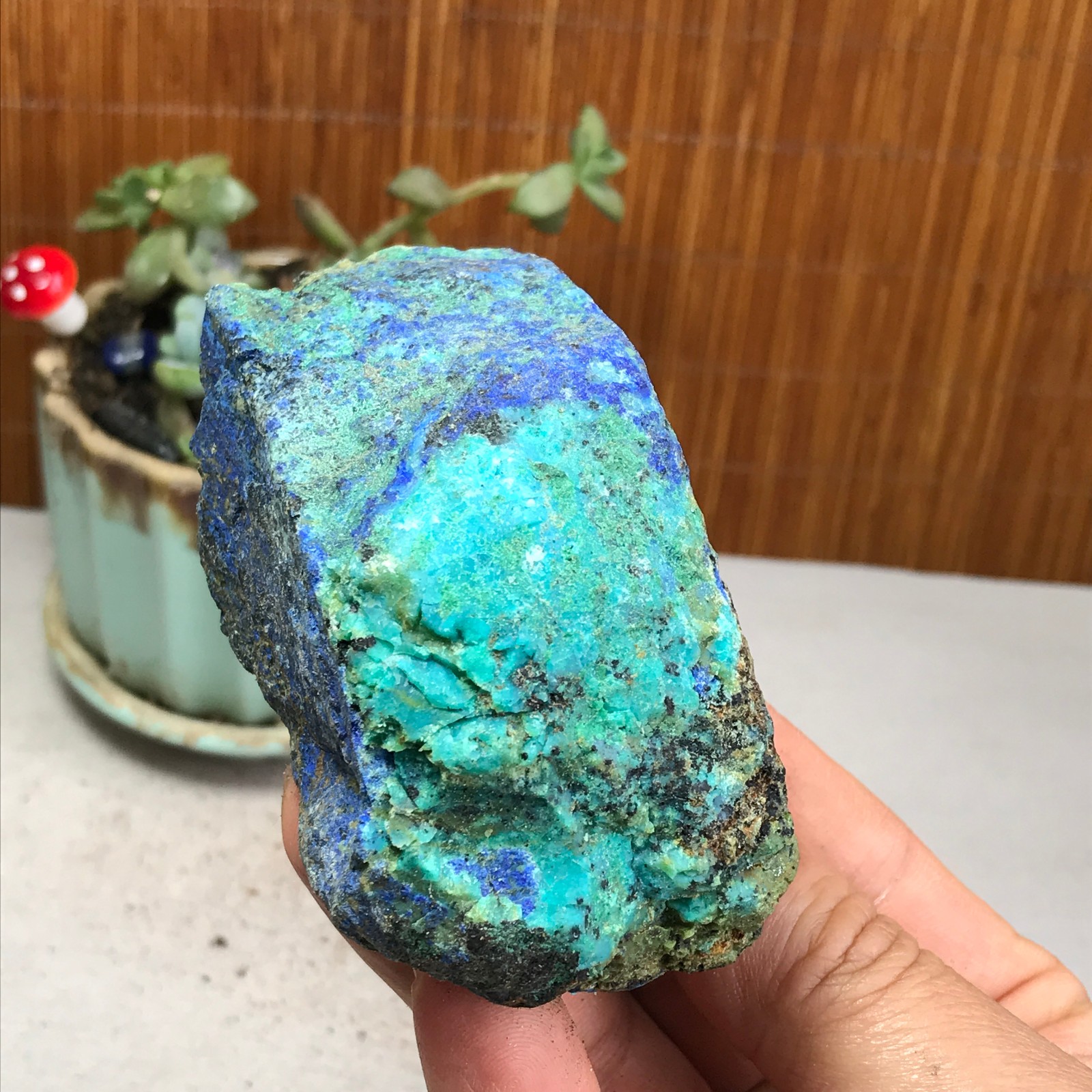 252g Natural Azurite/Malachite gemstone Rough original Crystal Specimen A5061