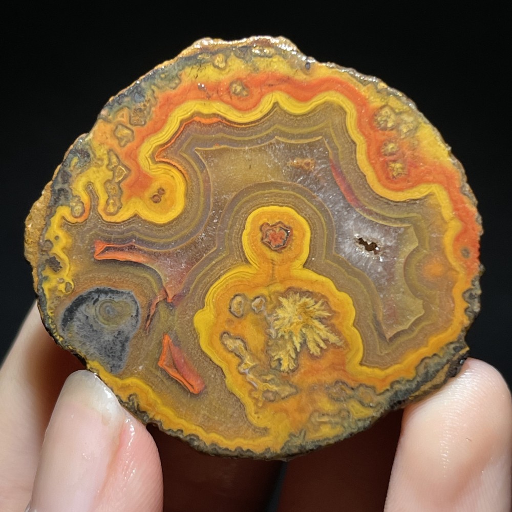 Half Rough Agate ore crystal Achat Nodule Chinese bloody battle Agate 30g D751