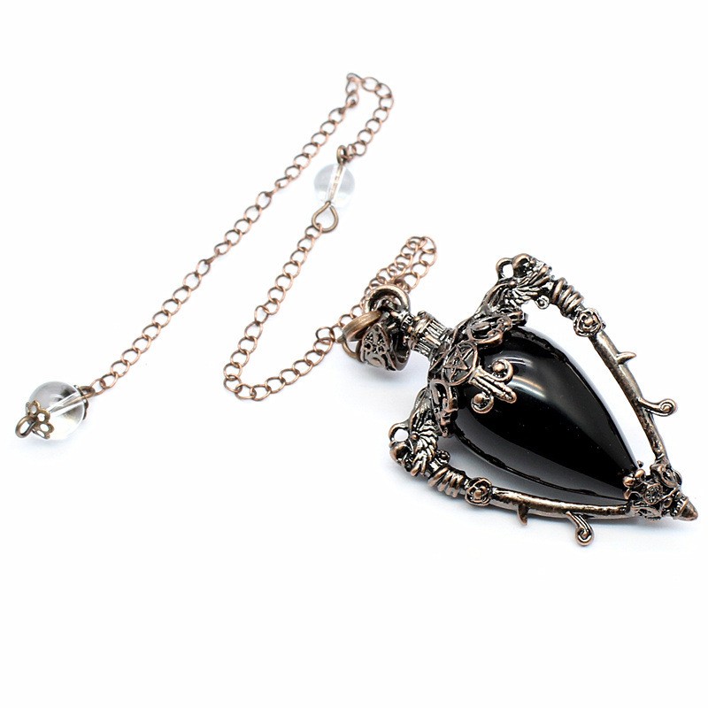 3-5PCS Natural stone crystal retro style bottle necklace tiger eye stone pendant
