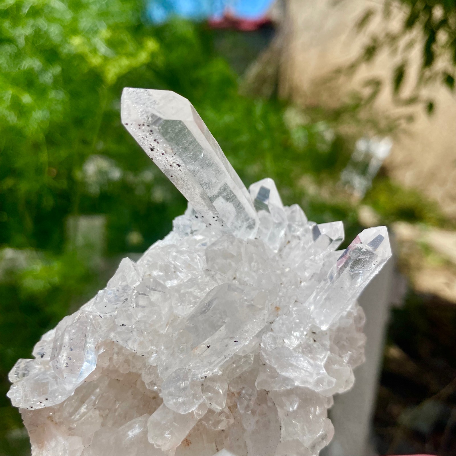 184G Clear White Crystal Quartz Cluster Energy Healing Specimen