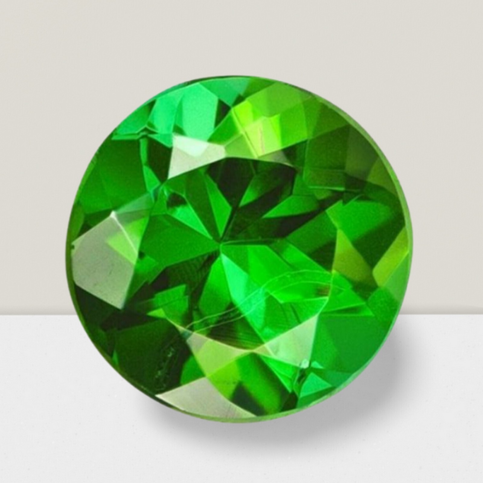 Green Tourmaline Round Cut Gemstone 0.51 Cts – 5 mm VVS Loose Gem