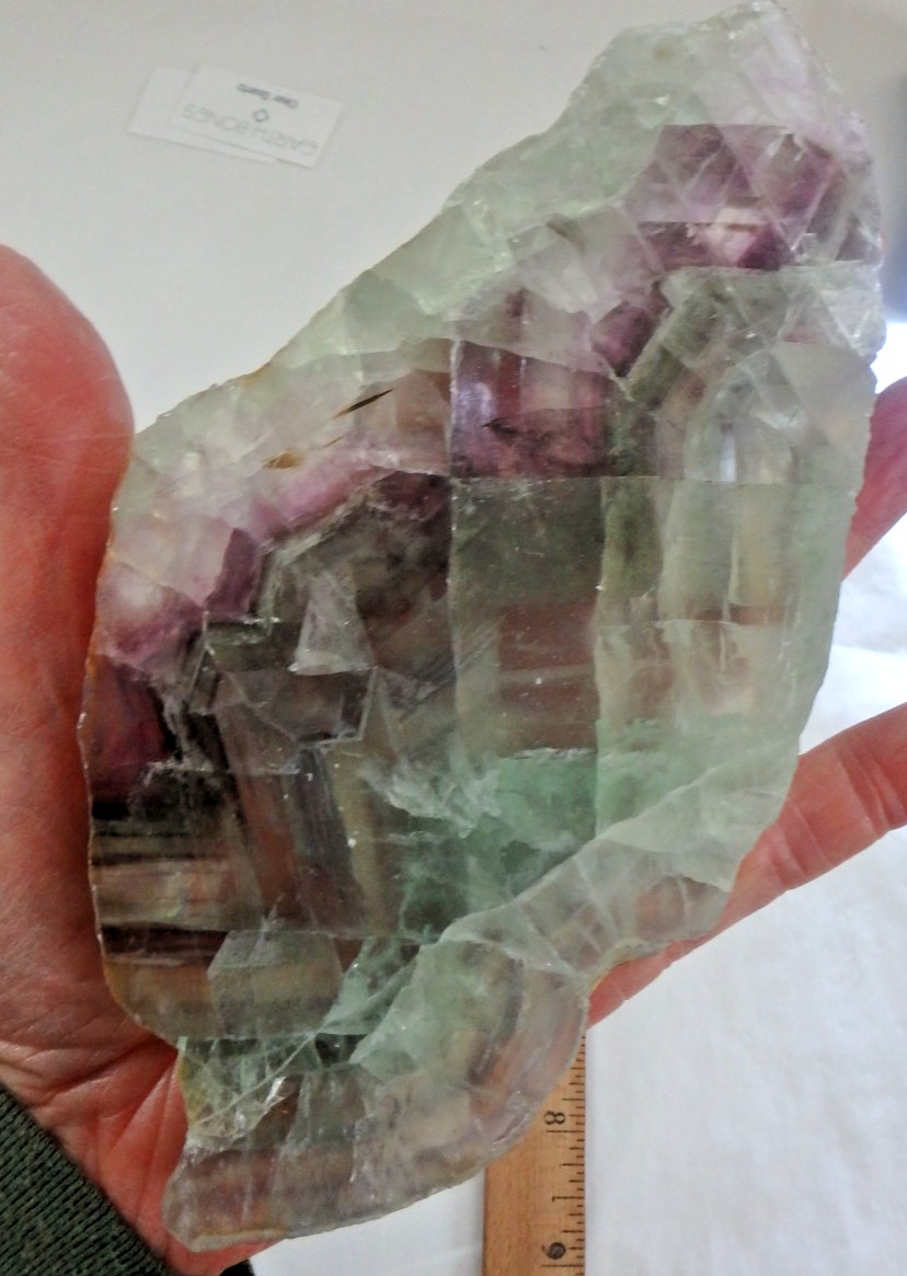 Beautiful Crystal Fluorite Slice 💚 451.4 grams Stunning Display Piece 💚
