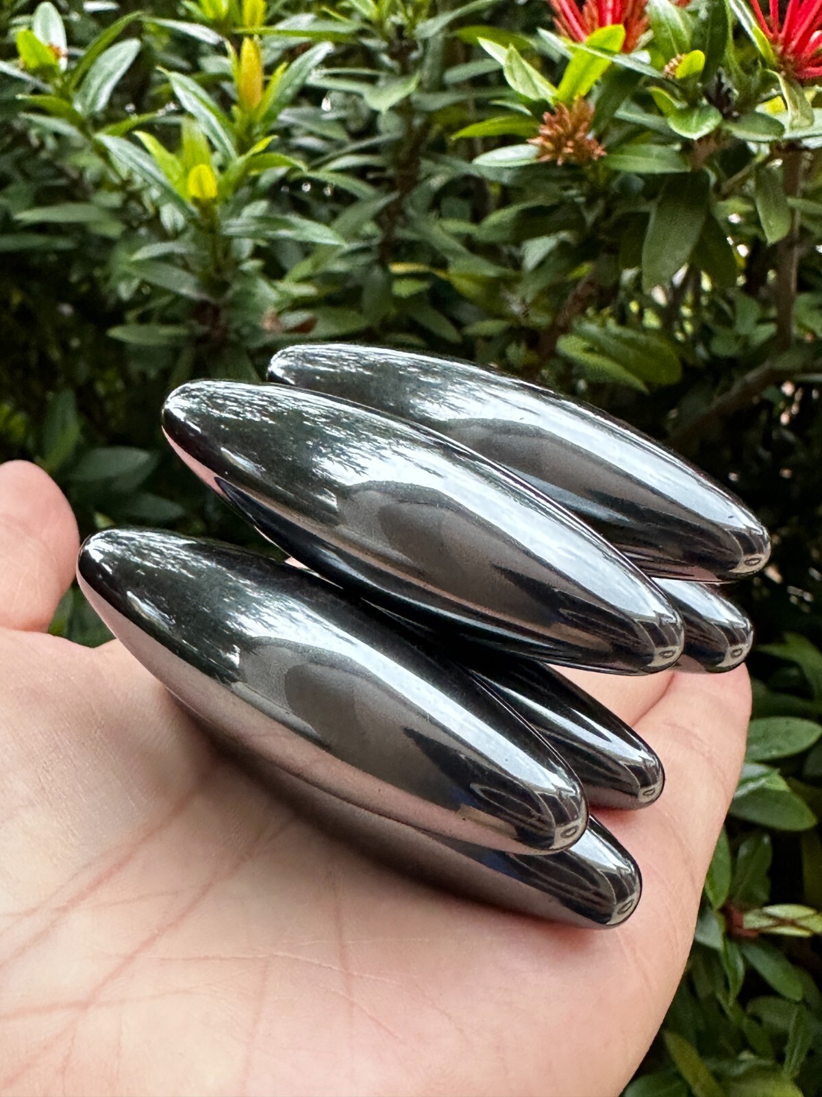 Magnet Hematite Elliptical Zingers, Oval Magnet Hematite, Wholesale Bulk Lot