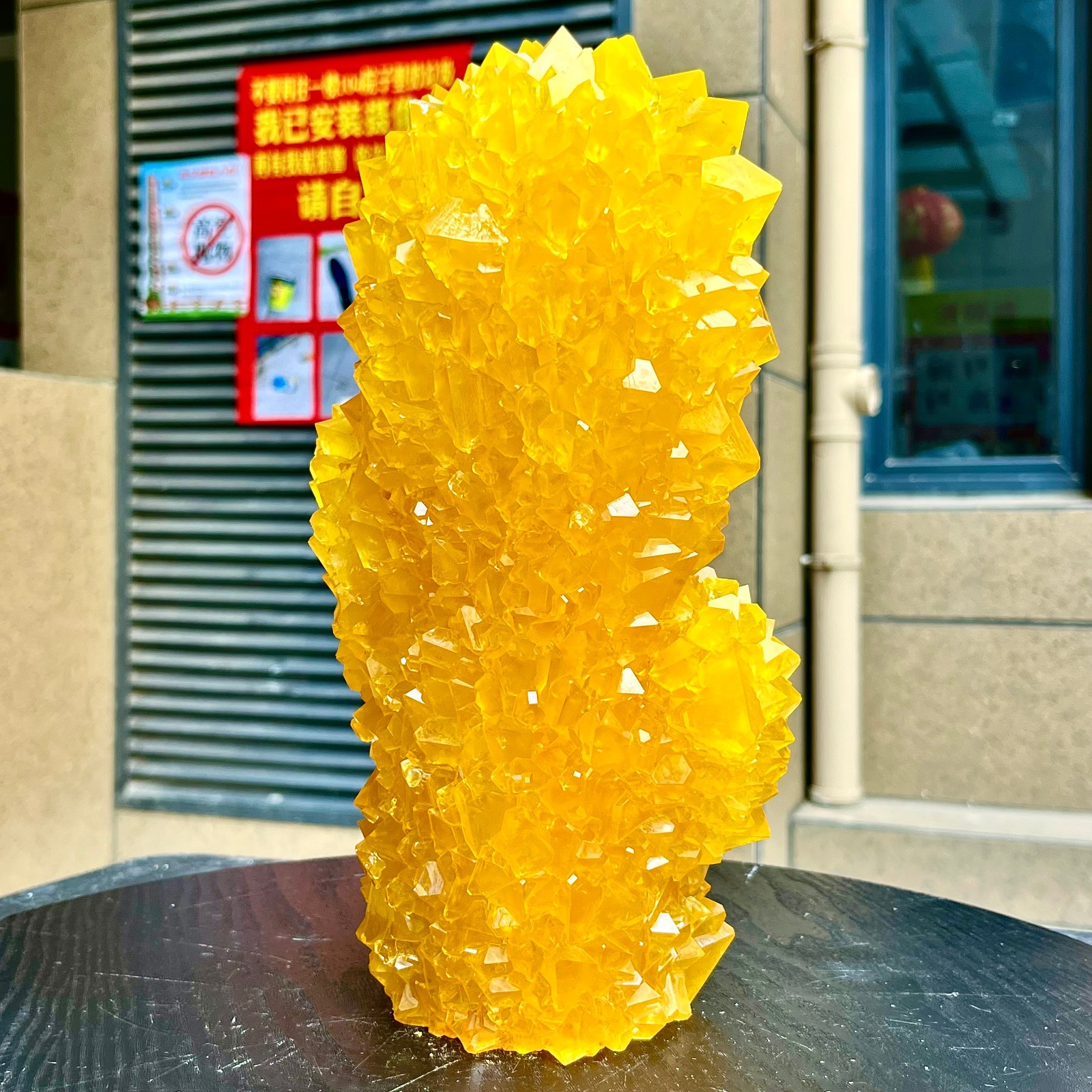 8.03LB Yellow Ghost Phantom Crystal Cluster Flower Raw Crystal Heal Quartz Decor