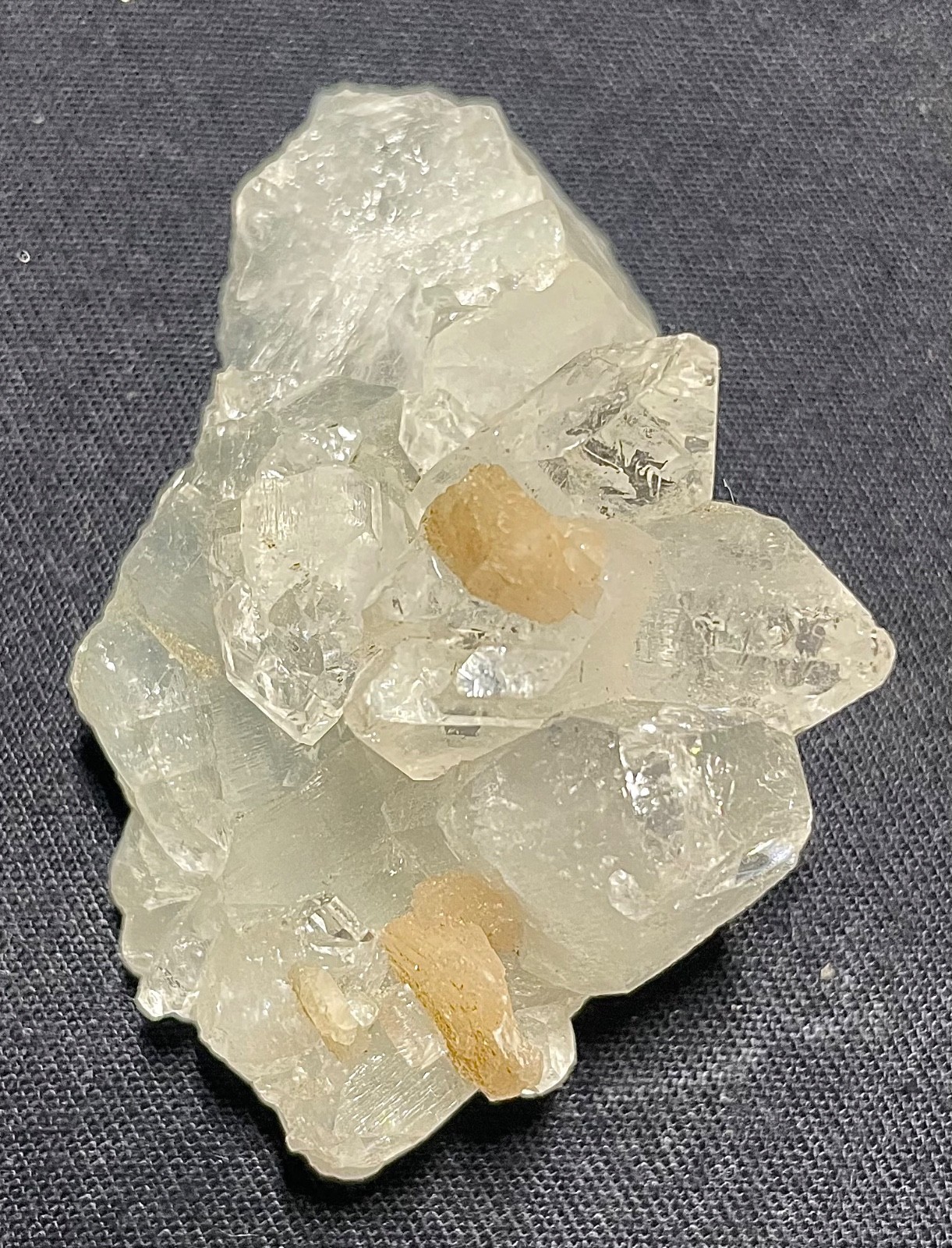 Natural Apophyllite quartz cluster w/ stibite crystal specimens 37 gr 6.5x4x3 cm
