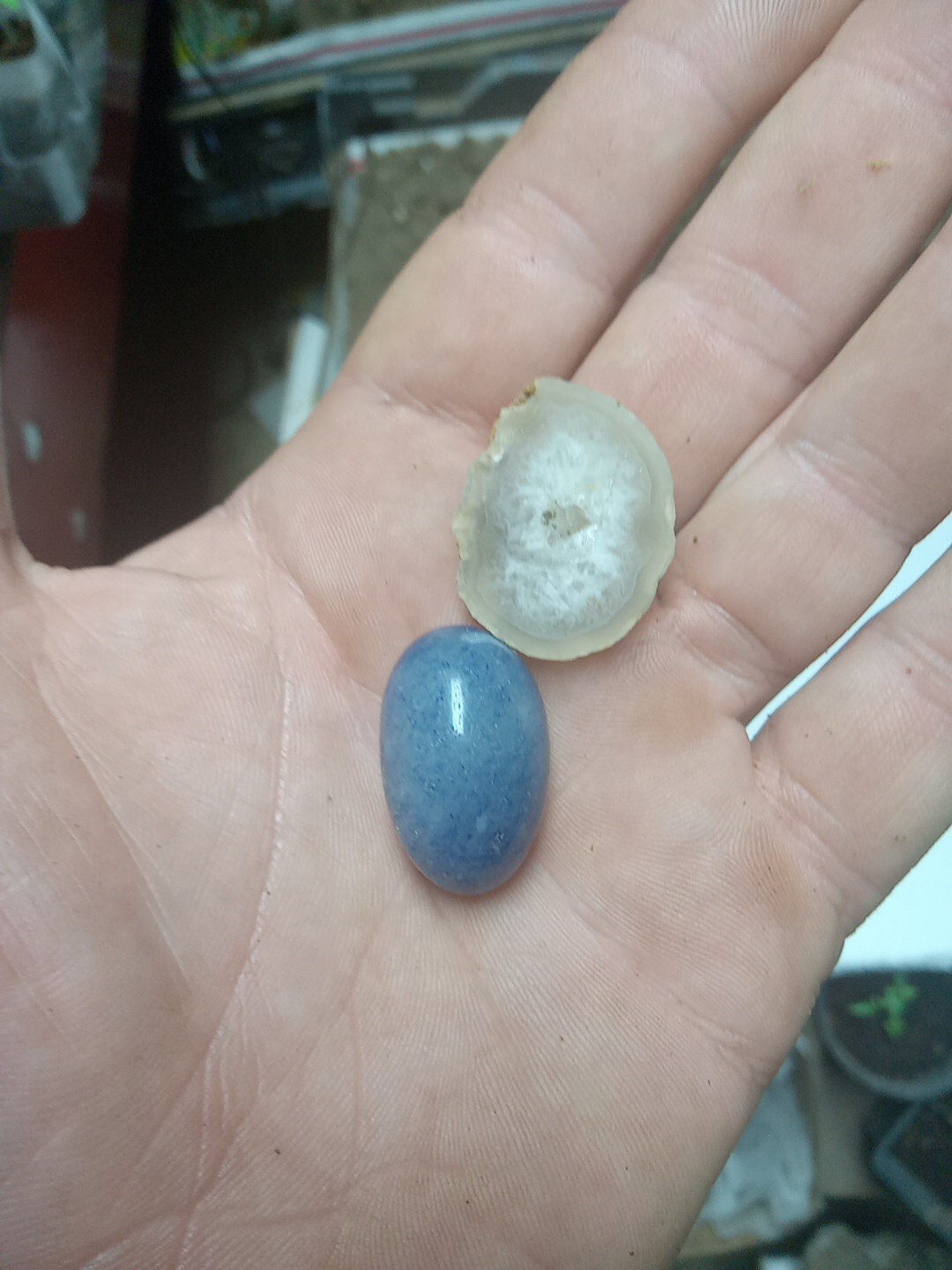 5 Crystal Set : Crazy Druzy Moss Agate Tower, Baby Geode Clear Quartz, 3 Tumbles
