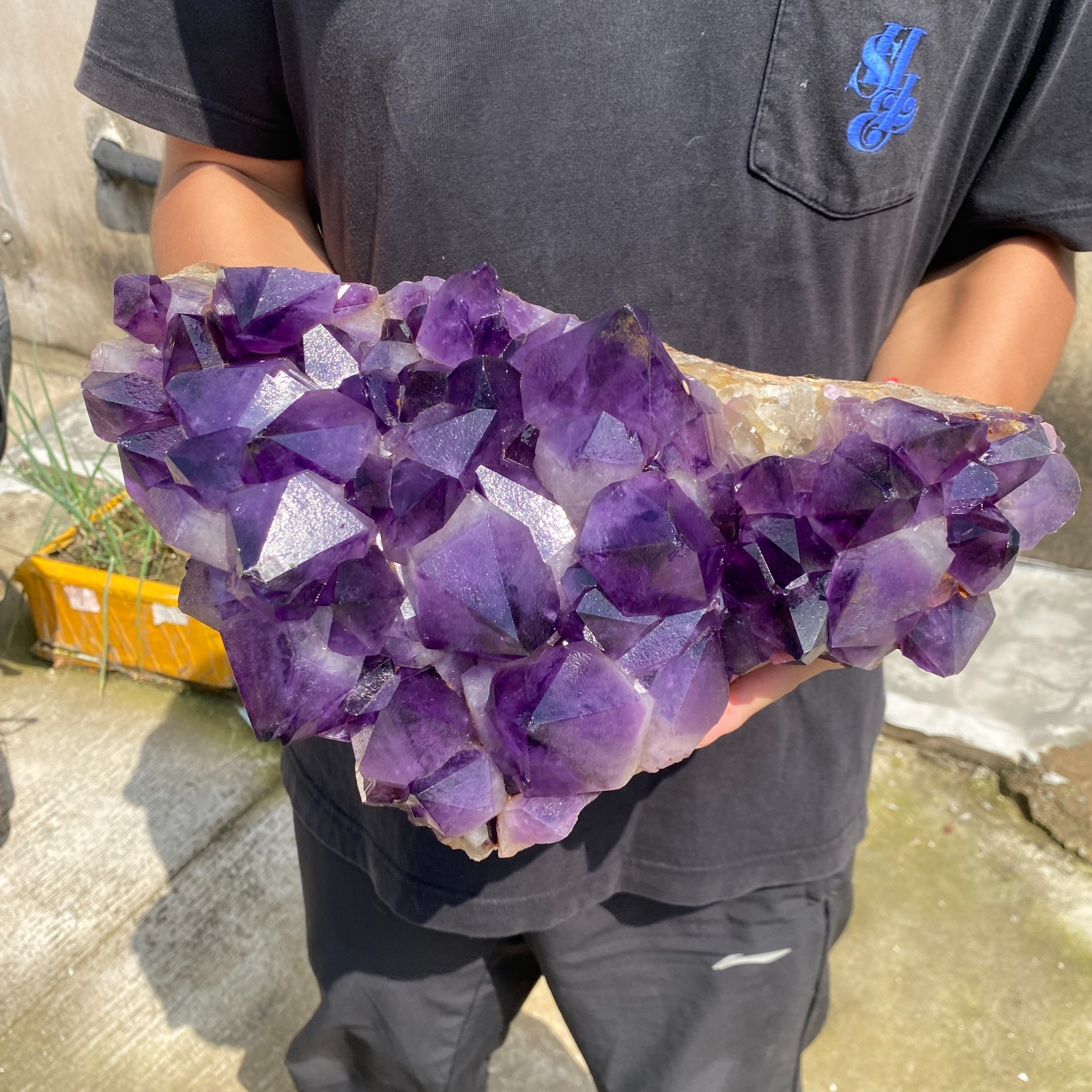 19.3LB Natural Amethyst geode quartz cluster crystal specimen Healing Specimen