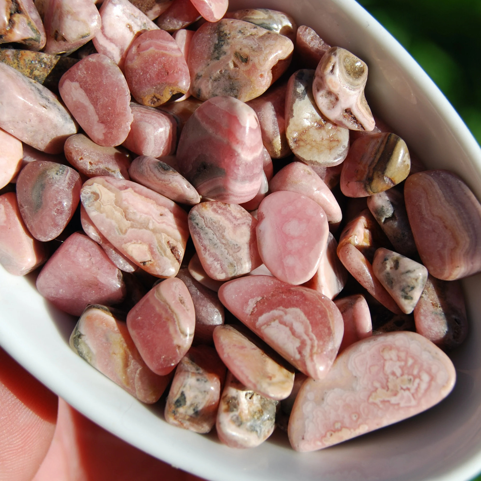 20-25pcs Genuine Rhodochrosite Crystal Tumbled Stones, XS Pink Rhodochrosite, Ar