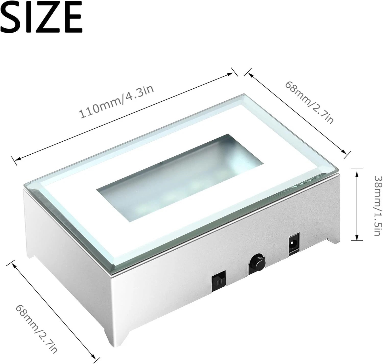 LED Multicolor Crystal Light Base – Elegant Pedestal for 3D Glass Art Display