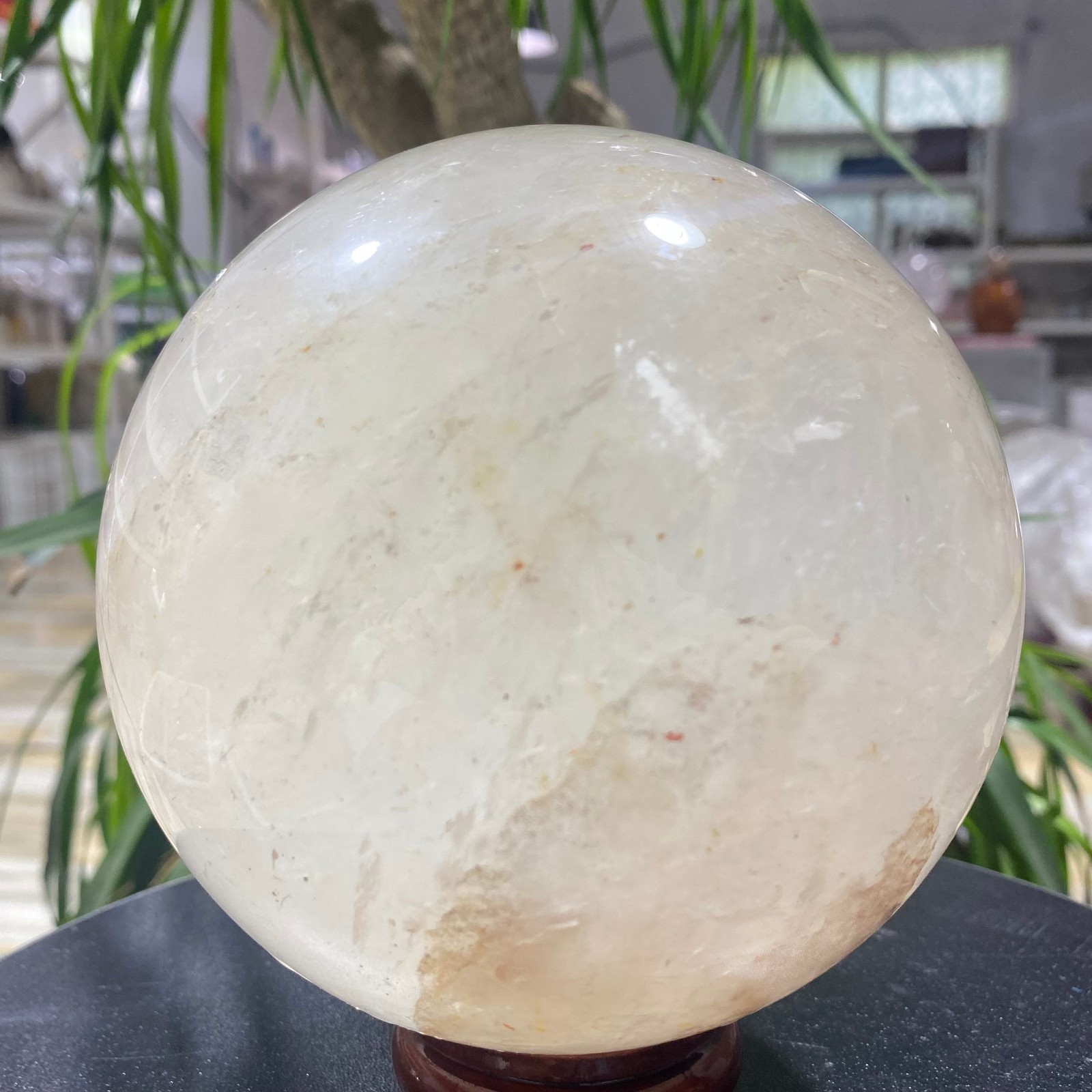 6.39LB white crystal transparent quartz crystal ball Reiki repair