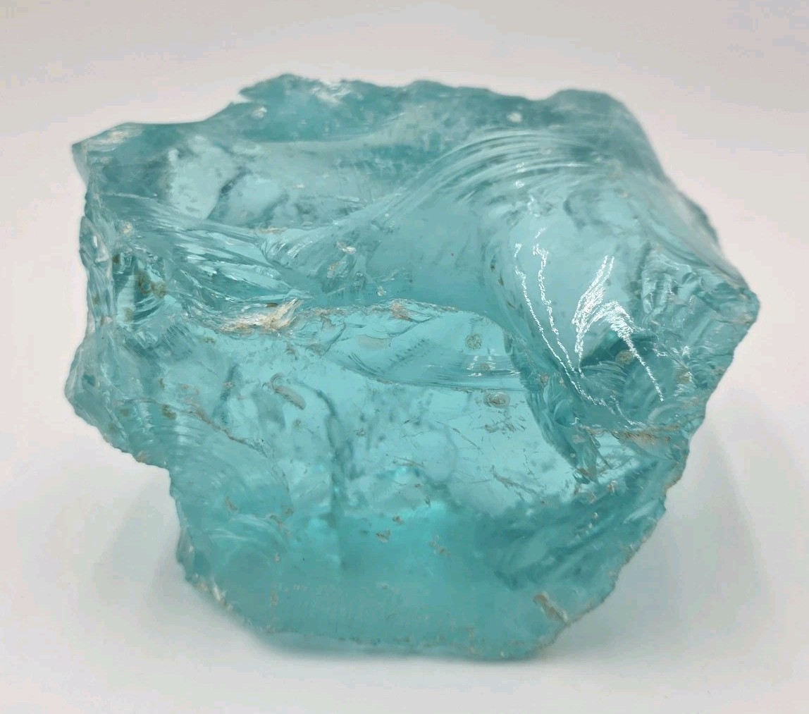 7000 Carat Aqua Blue Andara Obsidian Gemstone Chunk