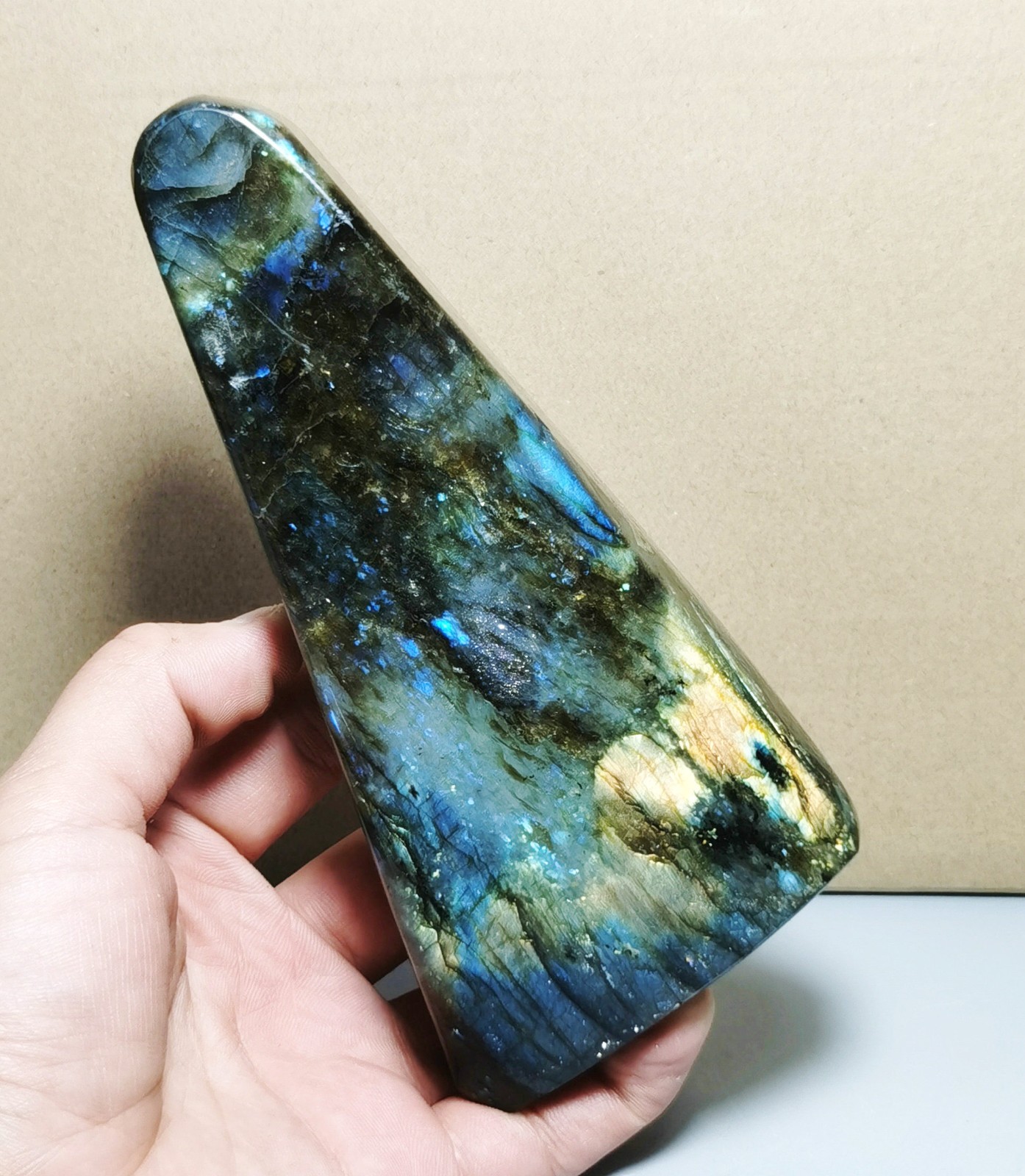 1LB Natural Rare Rainbow Flash Labradorite Freeform Reiki Stone Healing