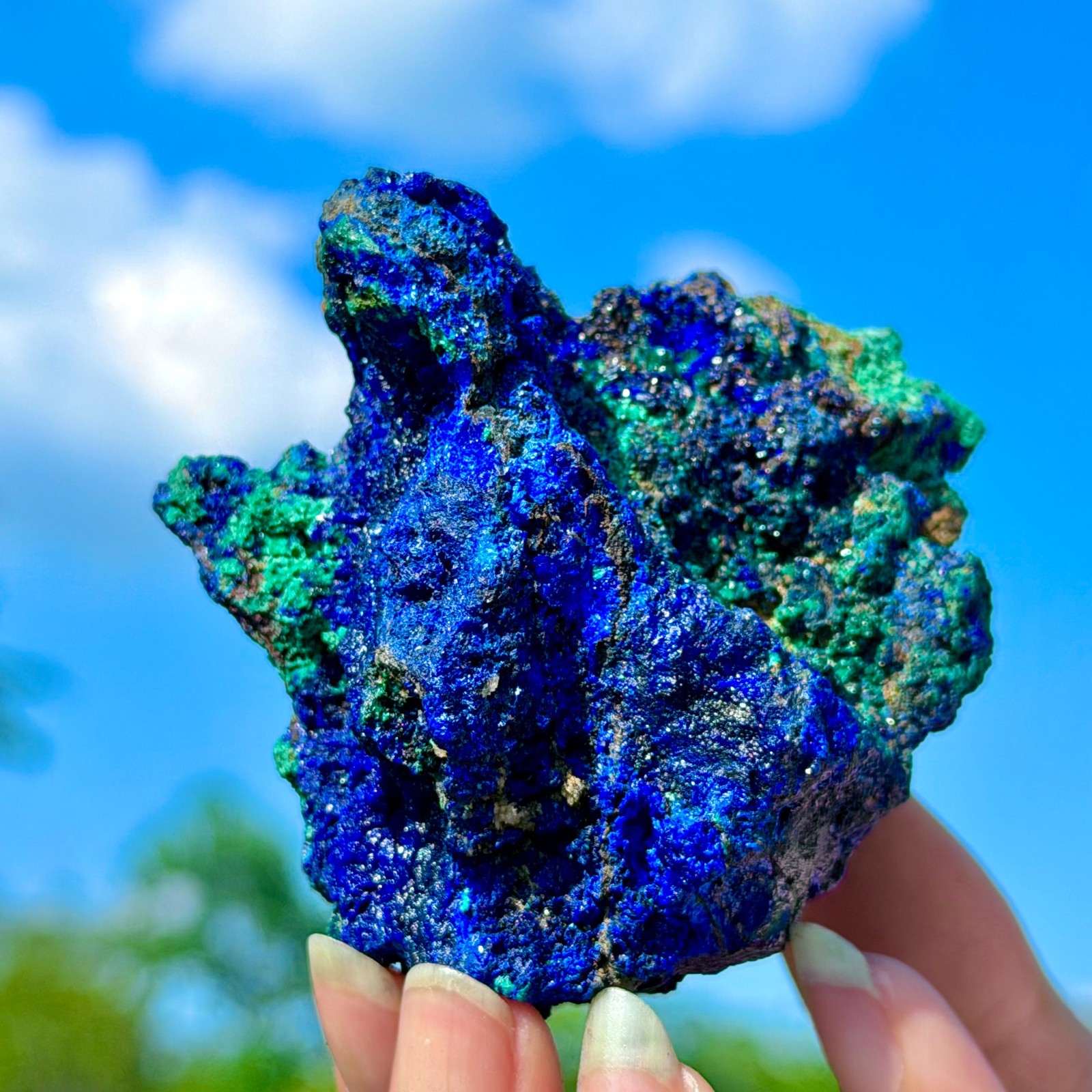 181G BEST NATURAL Azurite/Malachite Crystal Quartz Minerals Specimens