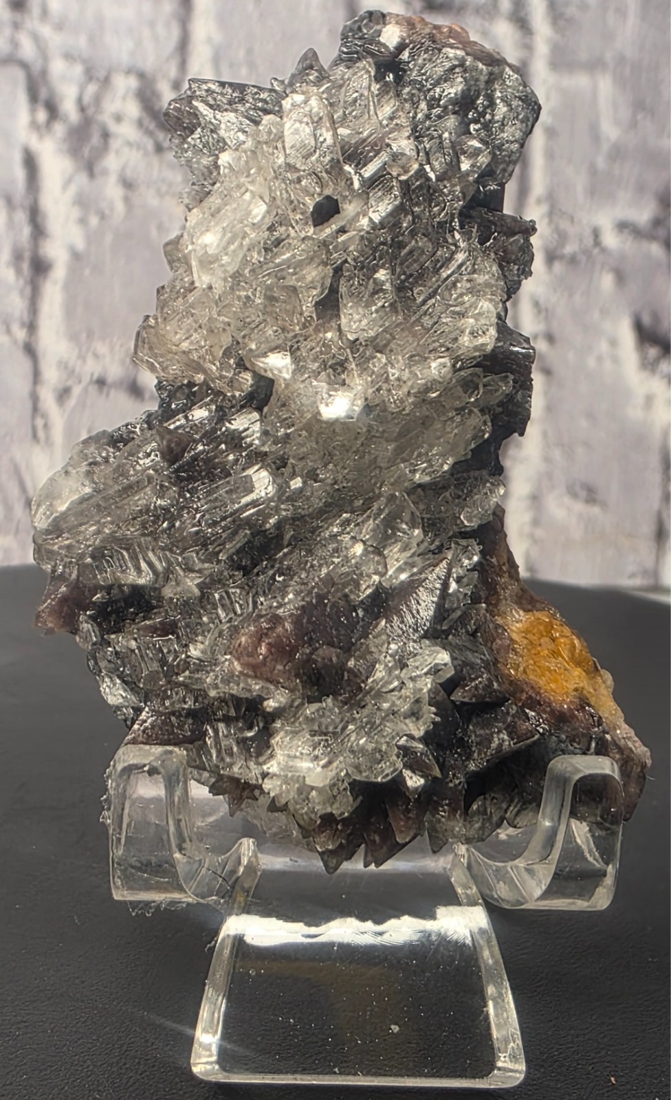 Etched Selenite on Dogtooth Calcite with Iron Mexico Crystal Specimen 49.92g