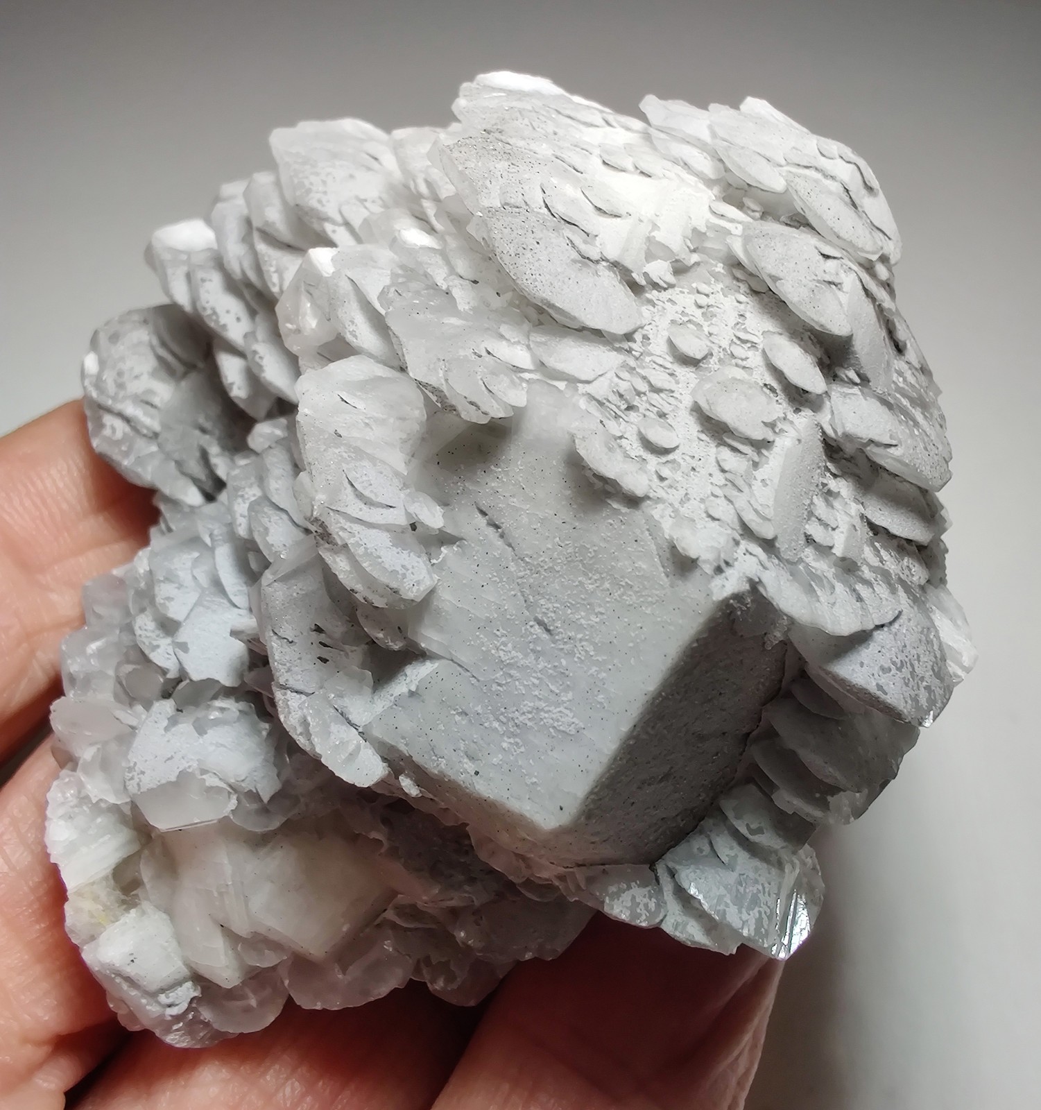 Poker-chip Calcite, excellent specimen, fluorescent. Charcas, Mexico. 217 grams.