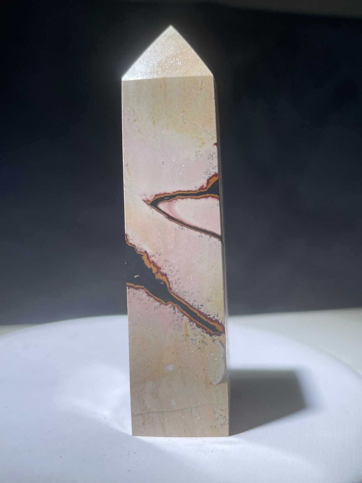 73g Traditional Chinese painting stone pagoda 114