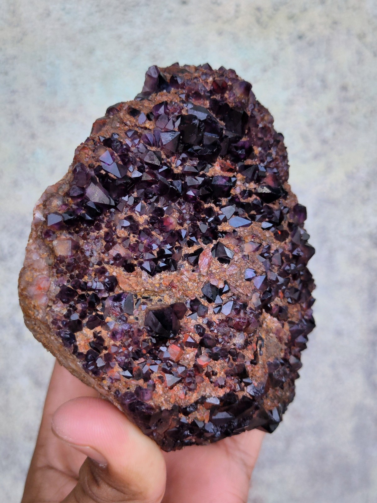 Deep Blue Amethyst Cluster Natural Mineral specimen Crystal rock