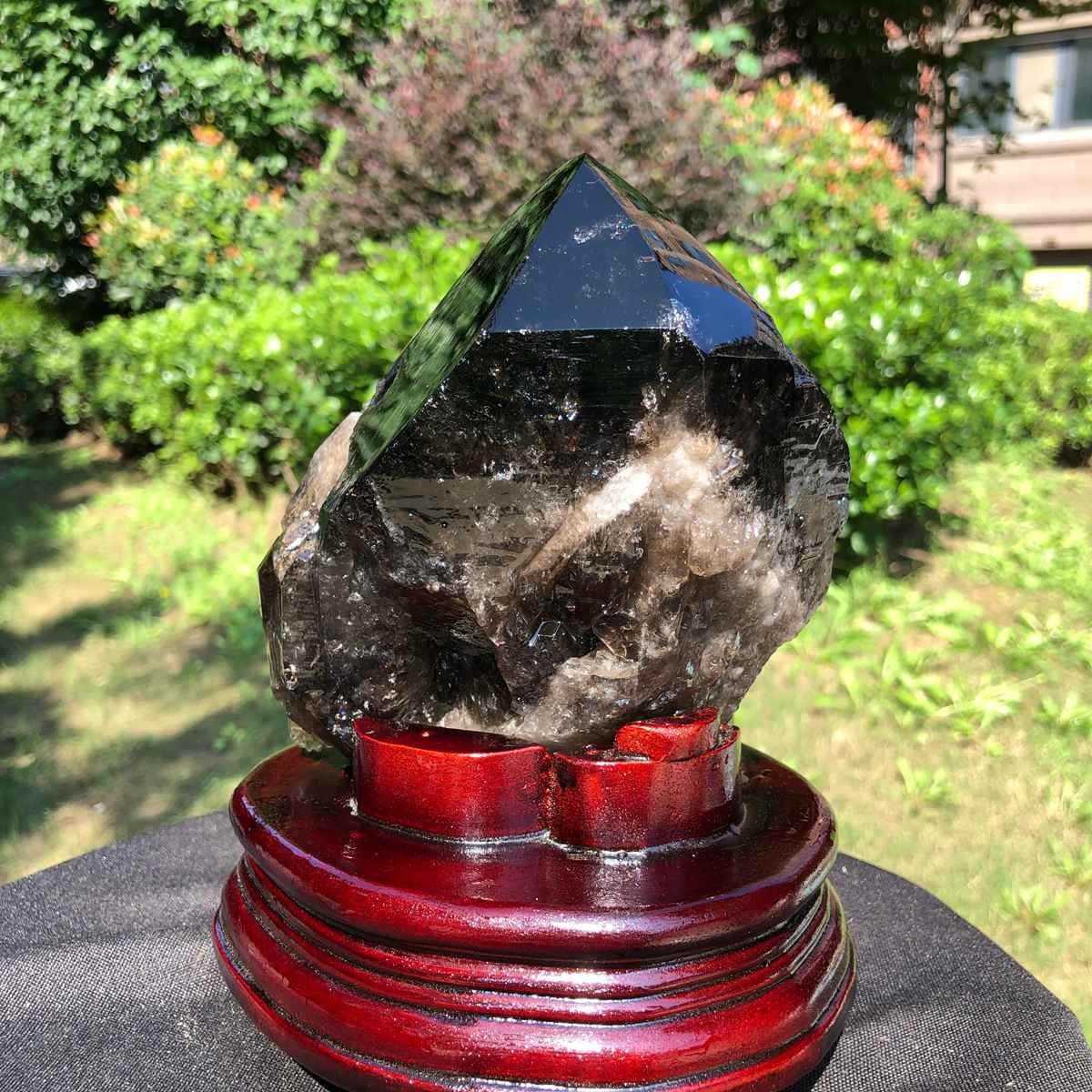 2030g Natural tea crystal specimen + pedestal MH2304