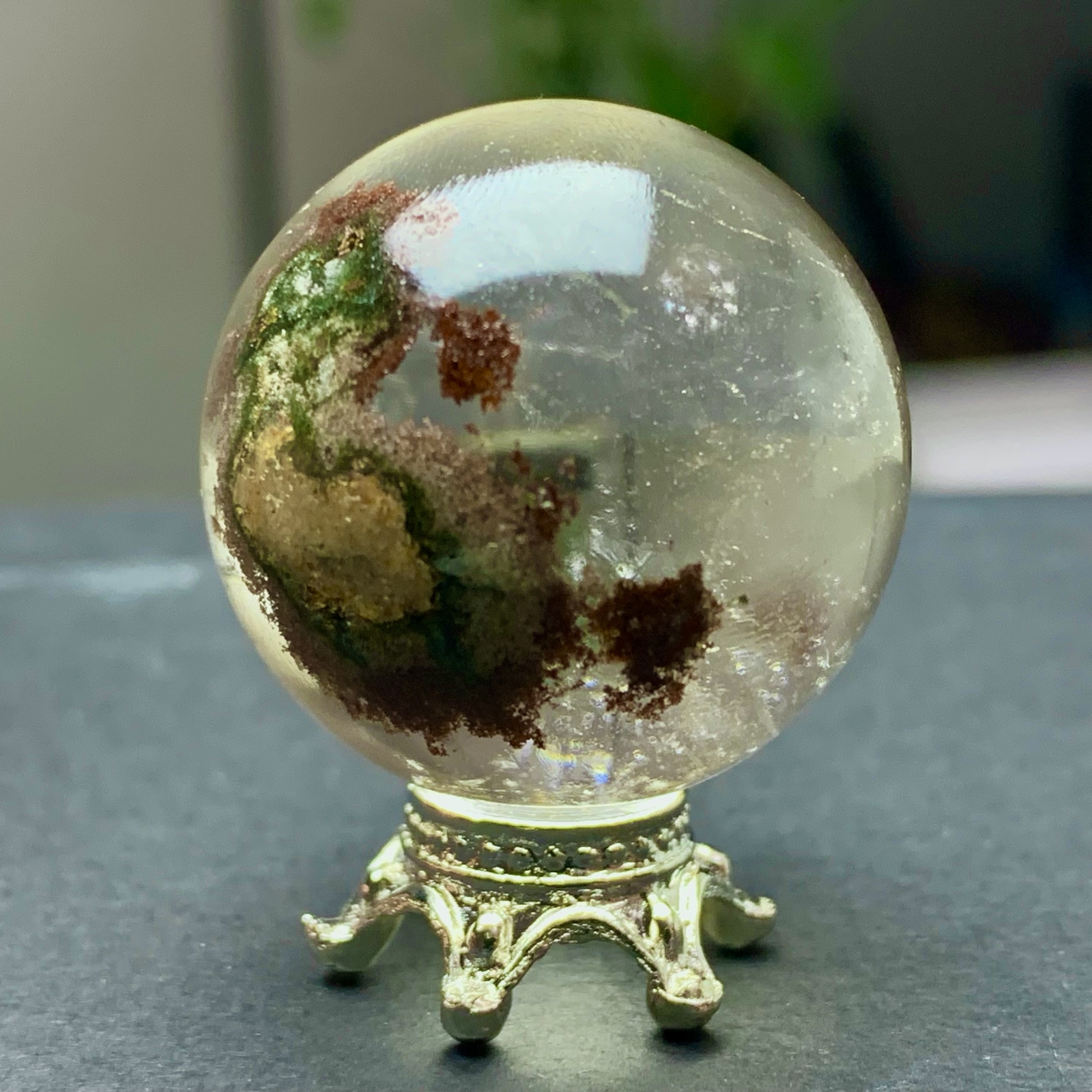 29G Natural Beautiful Higher Quality Garden Quartz Crystal Sphere Restoration