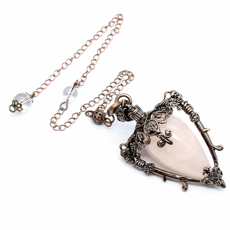 3-5PCS Natural stone crystal retro style bottle necklace tiger eye stone pendant