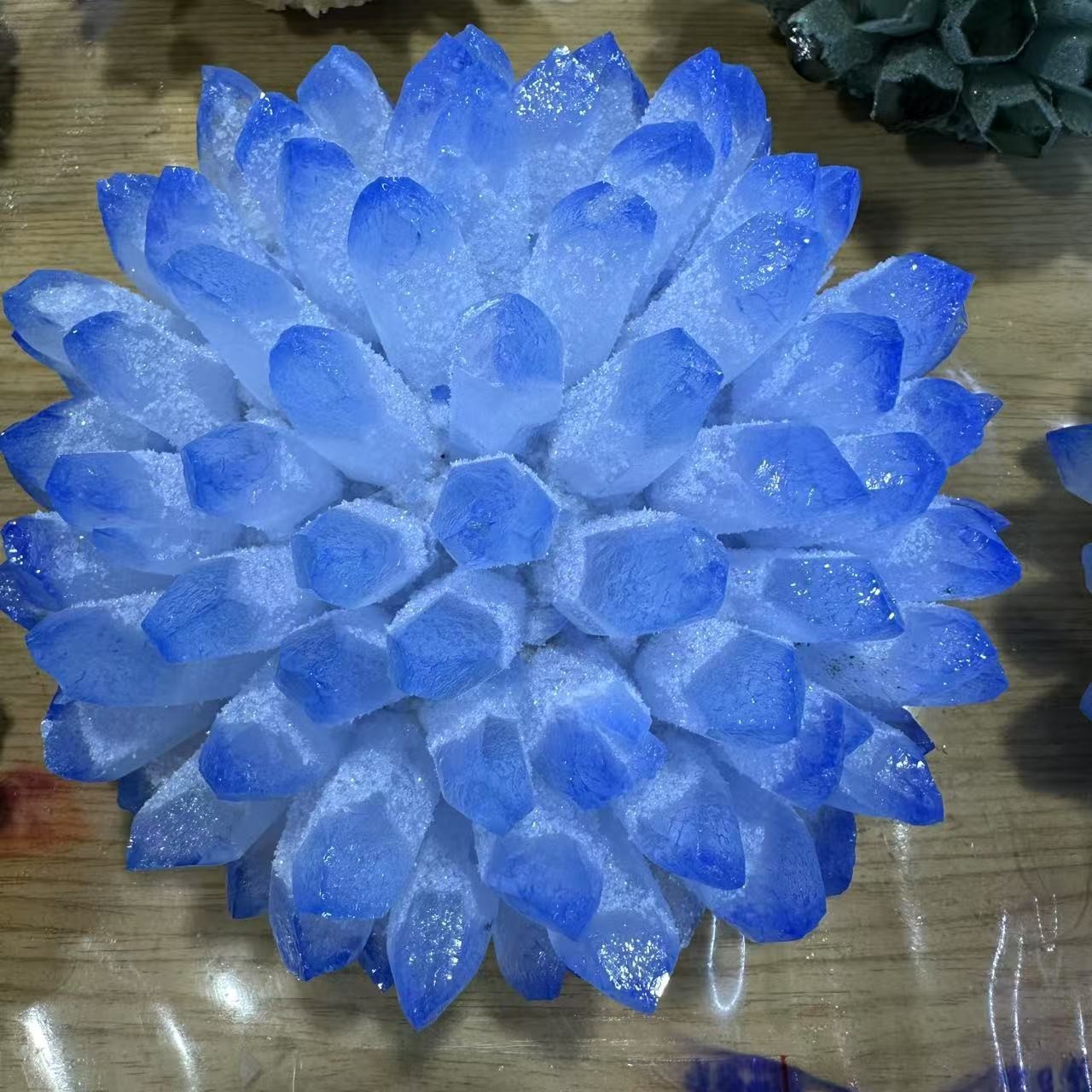 New Find blue Phantom Quartz Crystal Cluster Mineral Specimen Healing 12LB+ 1pc