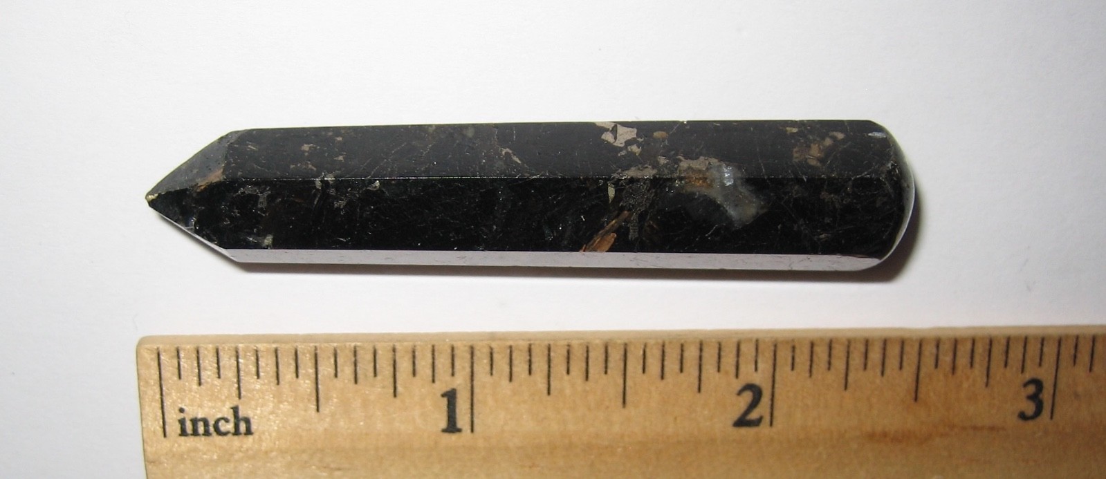 60mm RARE! POLISHED NATURAL AUTHENTIC NUUMMITE STONE WAND GREENLAND 16grams *2