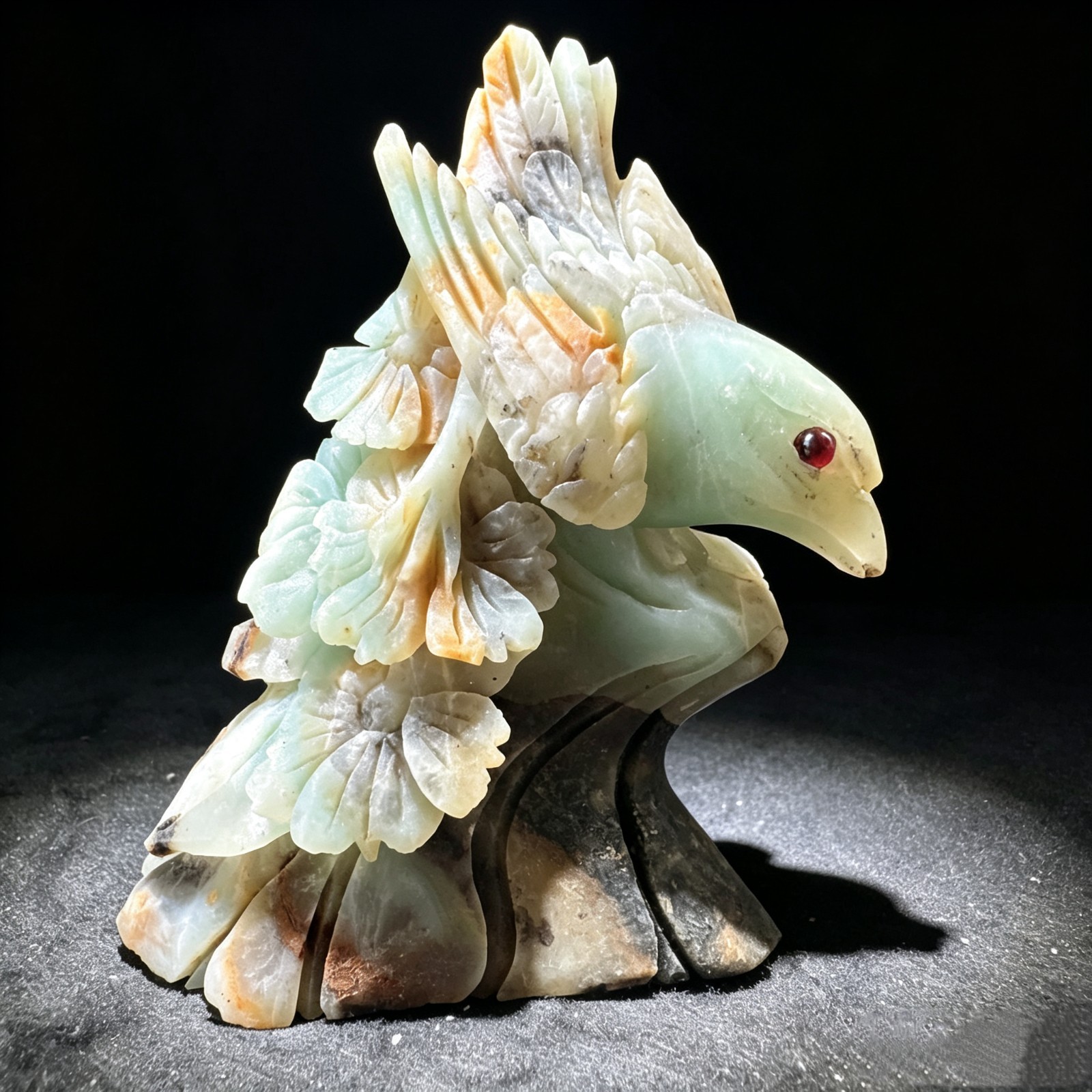Hand Carved Amazonite Bird – Natural Crystal Animal Figurine Sculpture Decor 4.1
