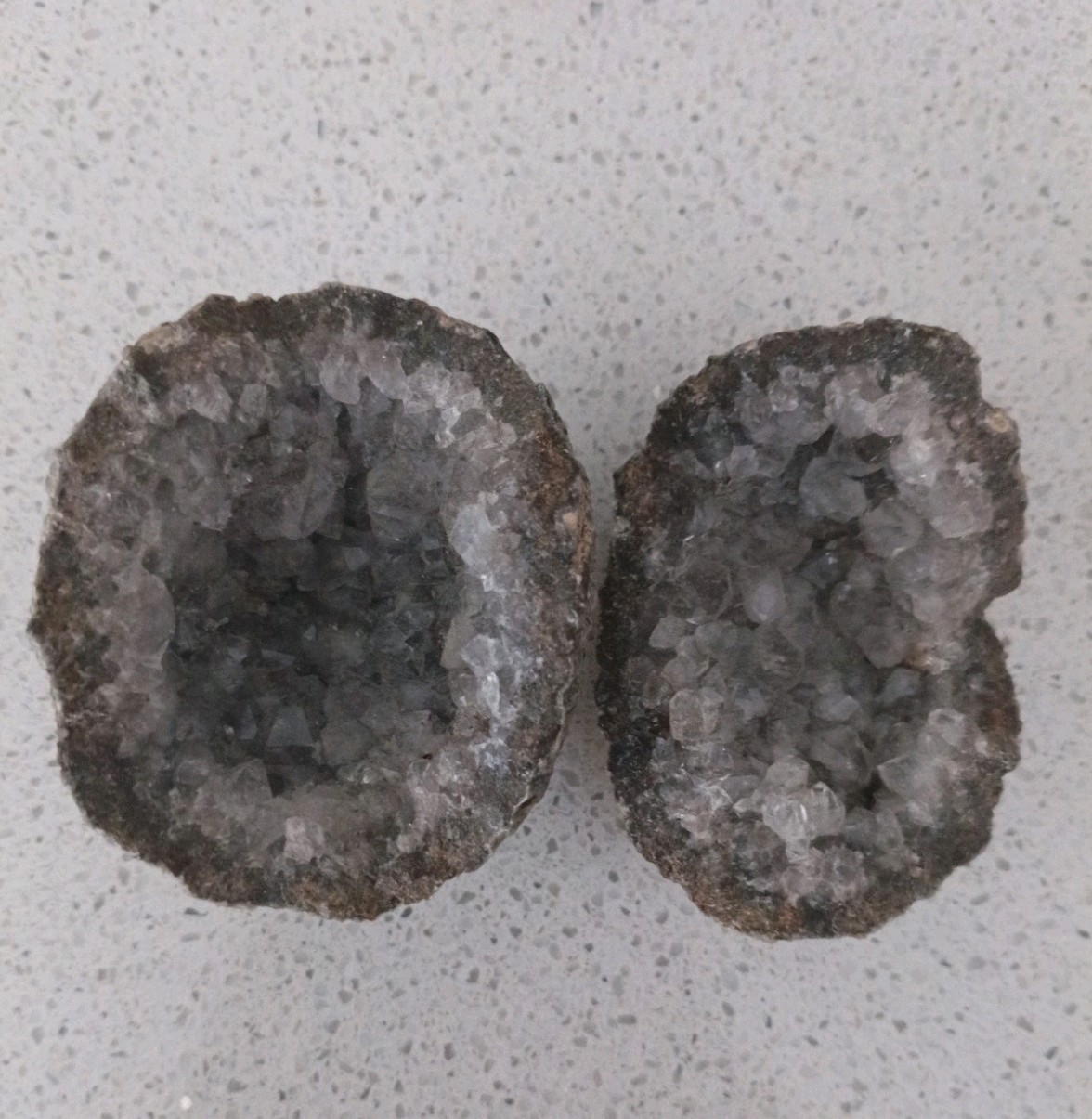 Round Mineral Crystal Geode 2 1/2″