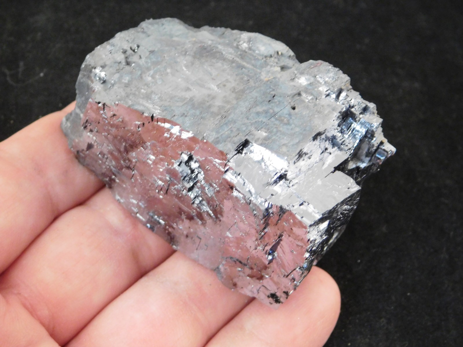 Big! Super Heavy! Stepped GALENA Crystal CUBE 100% Natural Missouri 411gr